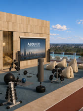 Brochure render, outdoor cinema